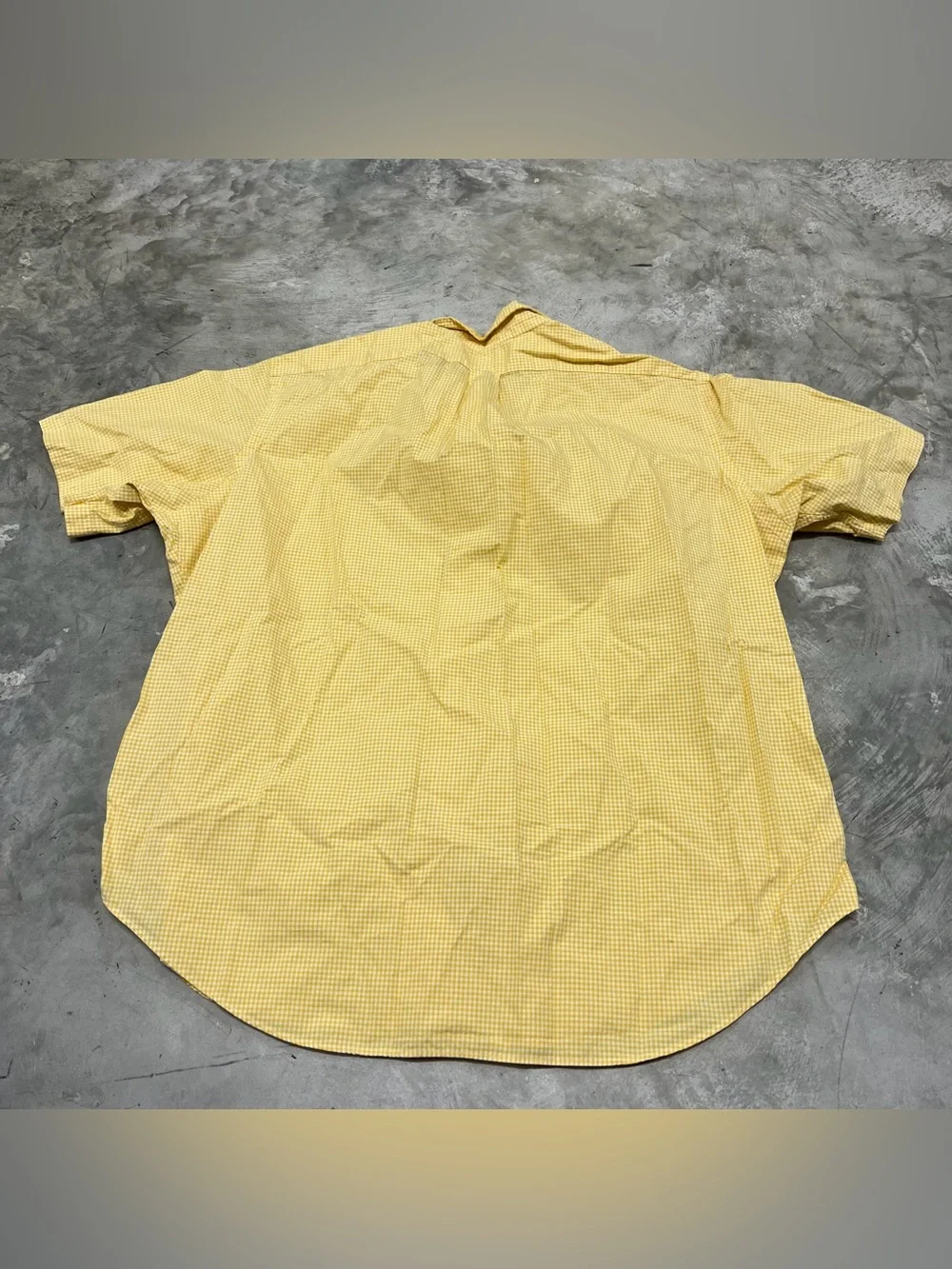 Ralph Lauren Men’s Button Up Shirt Short Sleeve Size XXL Yellow Plaid